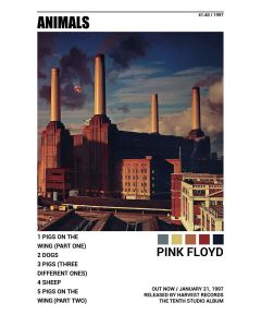 Pink Floyd Animals Album Poster A3