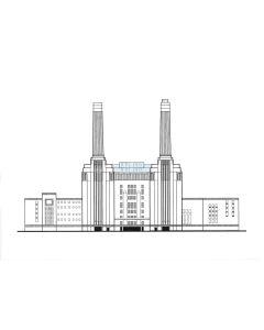Battersea Power Station Card WHITE
