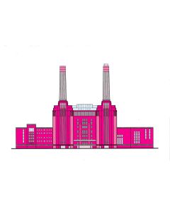 Battersea Power Station Card PINK